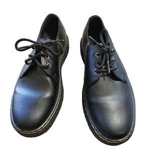 Docs Dr Martens Black Leather Zavalalo Oxfords Lace Up Shoes Mens 8 Womens 9